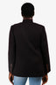 Akris Brown Felt Leather Trim Jacket Size 16