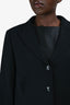 Akris Black Button Down Blazer Size 16