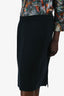 Akris Navy Wool Pencil Skirt Size 14