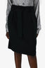 Judith & Charles Black Pencil Skirt with Belt Size 14