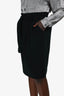 Judith & Charles Black Pencil Skirt With Belt Size 14