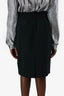 Judith & Charles Black Pencil Skirt With Belt Size 14