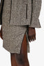 Akris Brown Tweed Jacket + Skirt Set Size 16