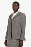 Akris Brown Tweed Jacket + Skirt Set Size 16
