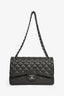 Pre-Loved Chanel™ 2012 Grey Caviar Leather Jumbo Double Flap