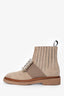 Roger Vivier Beige Suede Leather Viv' Rangers Boots Size 35