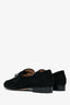 Valentino Black Suede Leather Macro Stud Loafers Size 35