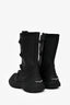 Christian Dior Black Rubber Buckle Zip-Up Boots Size 36