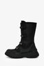 Christian Dior Black Rubber Buckle Zip-Up Boots Size 36