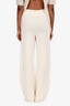 Hermès White Cashmere Wide Leg Pants Size 34
