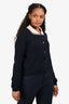 Miu Miu 2018 Navy Peter Pan Collar Cardigan Size 46