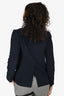 Salvatore Ferragamo Navy Silk Blazer Size 38