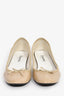 Repetto Beige Patent Leather Round Toe Bow Heels Size 36.5