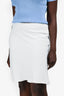 Guizio White Midi Skirt Size L