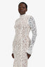 House of CB White Lace Embroidered Maxi Dress Size L