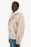 Mackage Beige Leather Moto Jacket Size 40 Mens
