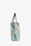 Gucci Beige/Blue Floral Blooms GG Supreme Large Canvas Tote Bag