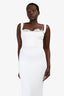 Stella McCartney White Silk Lace Detail Gown Size M