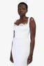 Stella McCartney White Silk Lace Detail Gown Size M