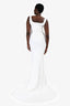 Stella McCartney White Silk Lace Detail Gown Size M