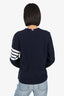 Thom Browne Navy Blue Crewneck Sweater Size 4