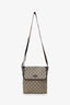 Gucci Brown/Beige GG Supreme Canvas/Leather Flap Messenger Bag