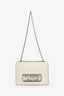 Christian Dior Aged White Canyon Grained Lambskin J'Adior Chain Flap Bag