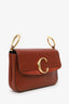 Chloe Brown Leather 'C' Shoulder Bag with Strap