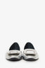 Roger Vivier Silver Crystal Buckle Flats Size 38.5