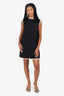 Gucci Black/White Sleeveless A-Line Mini Dress Size 44