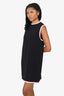 Gucci Black/White Sleeveless A-Line Mini Dress Size 44