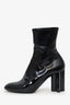 Louis Vuitton Black Patent Leather Heeled Boots Size 40