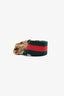 Gucci Canvas Red/Green Web Gold Tiger Buckle Belt Size 85/34