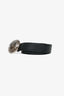 Versace Black Leather Medusa Round Buckle Belt Size 100/40