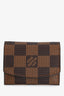 Louis Vuitton Brown Damier Ebene Coated Canvas Cufflinks Case with Logo Cufflinks
