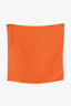 Hermès Orange Silk Pocket Square 45