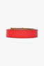 Hermès Red/Brown H d'Ancre Reversible Belt Size 100