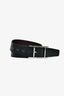Hermès Black/Brown Leather Quentin Reversible Belt Size 105