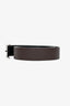 Hermès Black/Brown Leather Quentin Reversible Belt Size 105