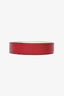 Hermès Burgundy/White Leather Reversible Leather Belt Strap