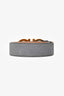 Salvatore Ferragamo Grey Suede Wide Gancini Buckle Belt Size 40
