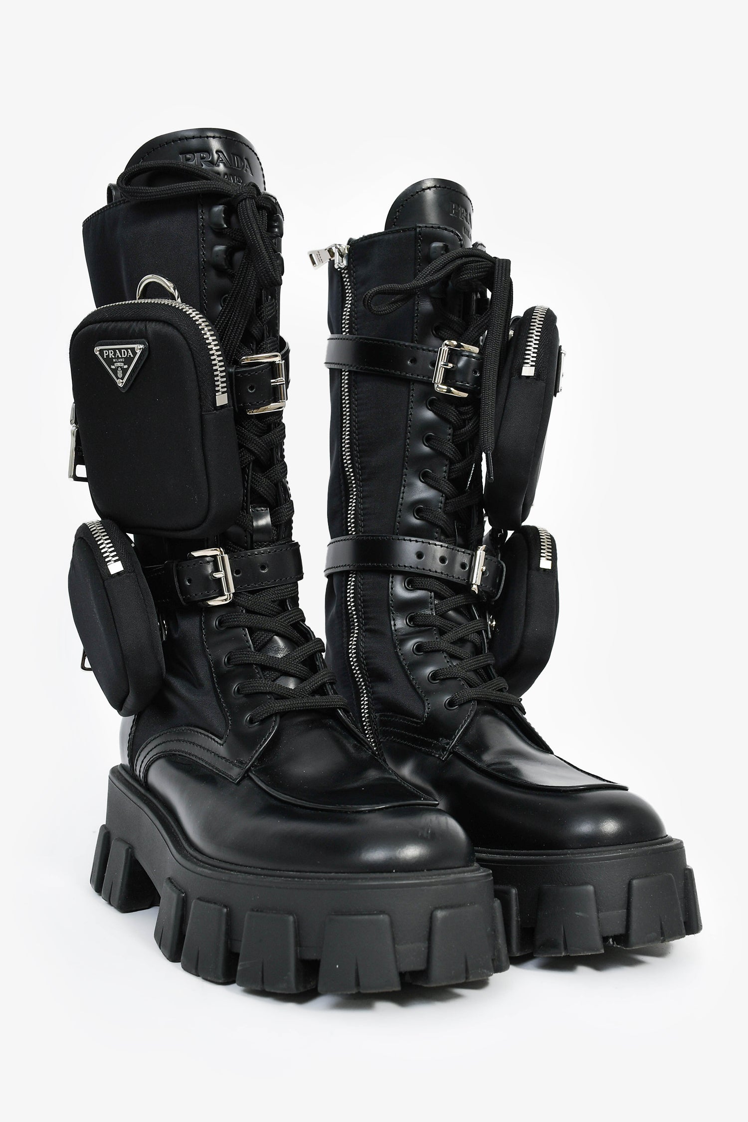 Prada Black Re-Nylon Boots with Pouch Size 38 – Mine & Yours
