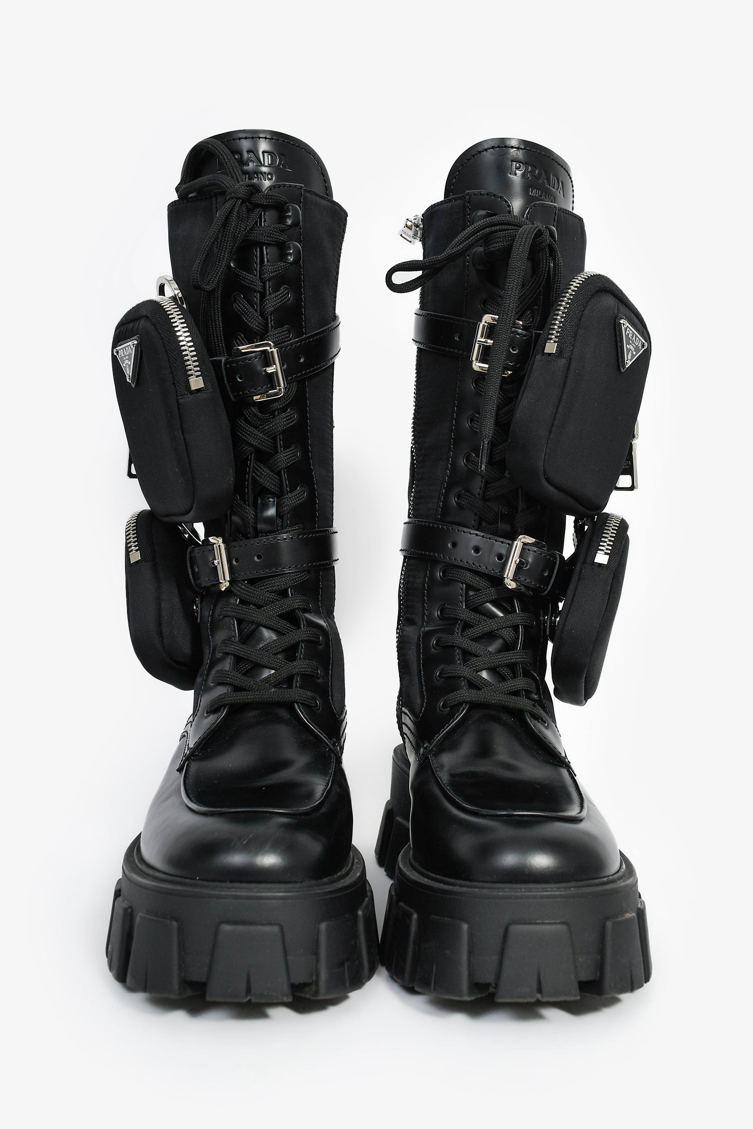 Prada Black Re-Nylon Boots with Pouch Size 38 – Mine & Yours