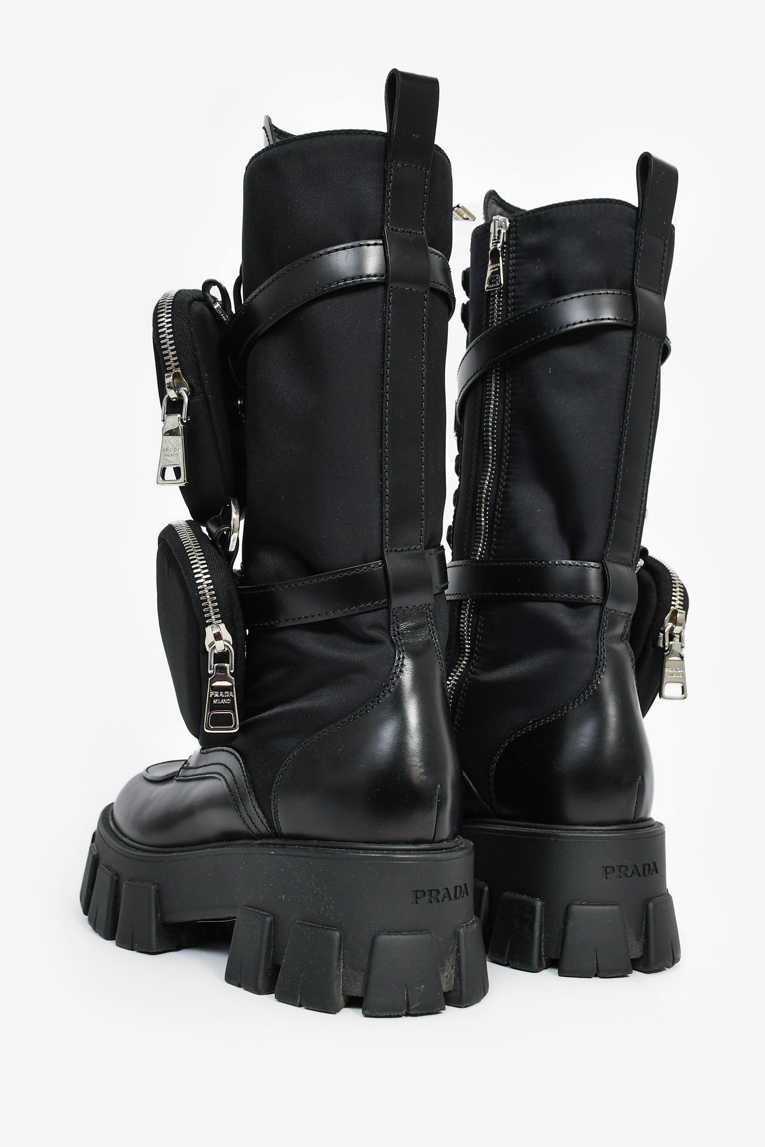 Prada Black Re-Nylon Boots with Pouch Size 38 – Mine & Yours