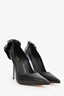 Le Silla Black Leather/Metal Pointed Pumps Size 36.5
