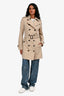Burberry Tan Double Breasted Belted Trench Coat Size 6
