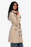 Burberry Tan Double Breasted Belted Trench Coat Size 6