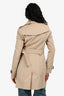 Burberry Tan Double Breasted Belted Trench Coat Size 6
