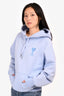 Ami Baby Blue Embroidered Hoodie Size M