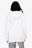 Balenciaga 2018 White/Rainbow Embroidered Logo Hoodie Size S